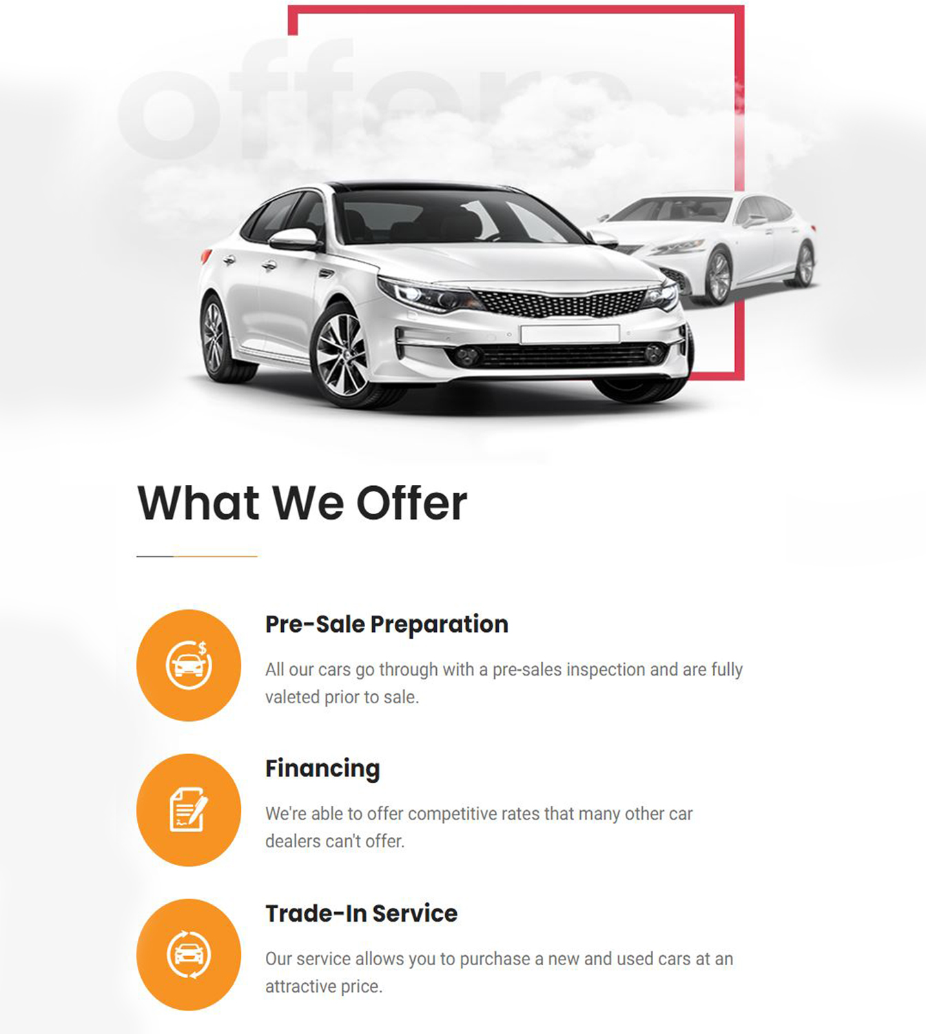 what we offer mobile
